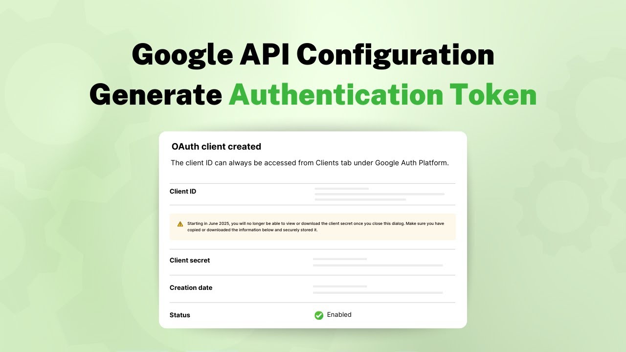Generate Google API Authentication Token (Connect Elementor Forms to Google Sheet)