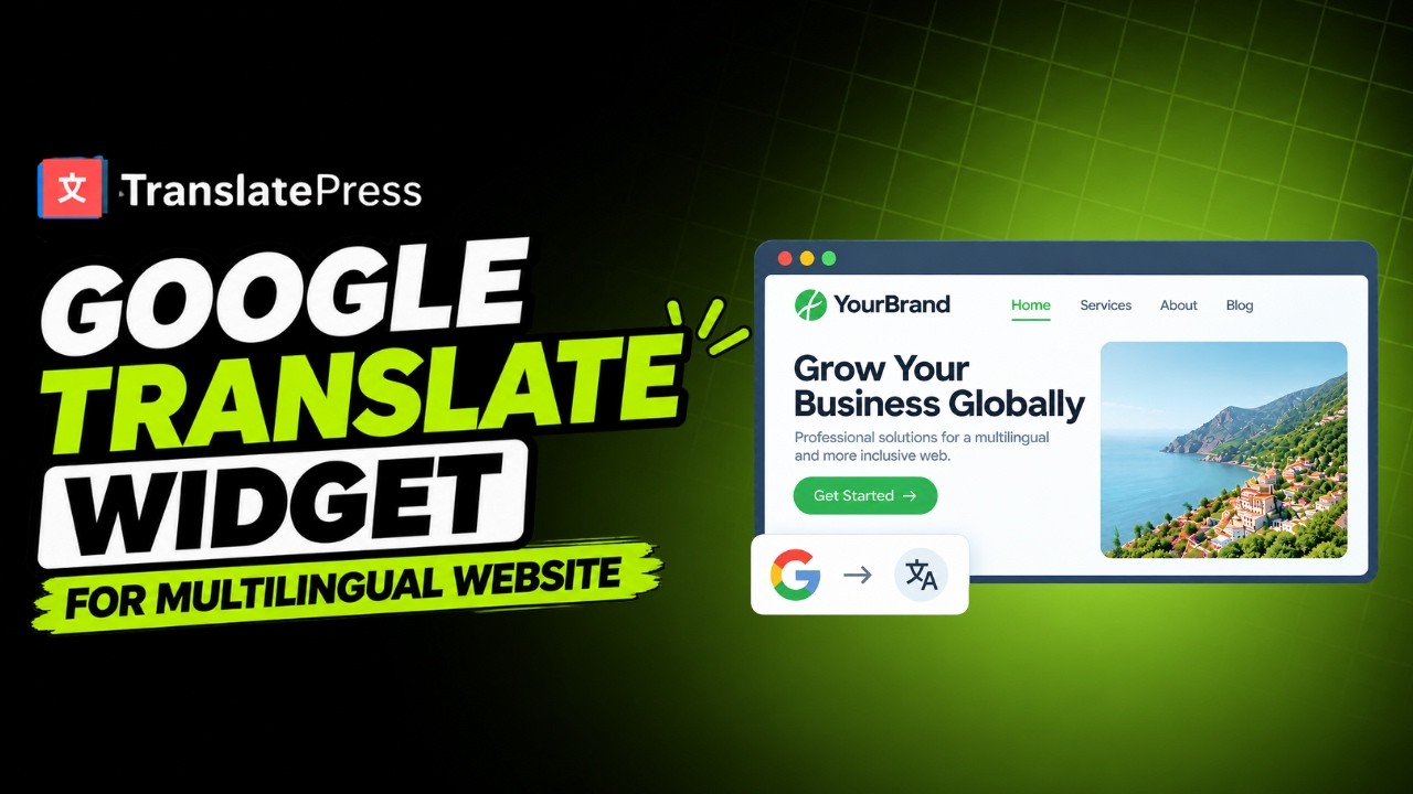 Auto Translate Pages with Google Translate Widget (TranslatePress) | No API Key