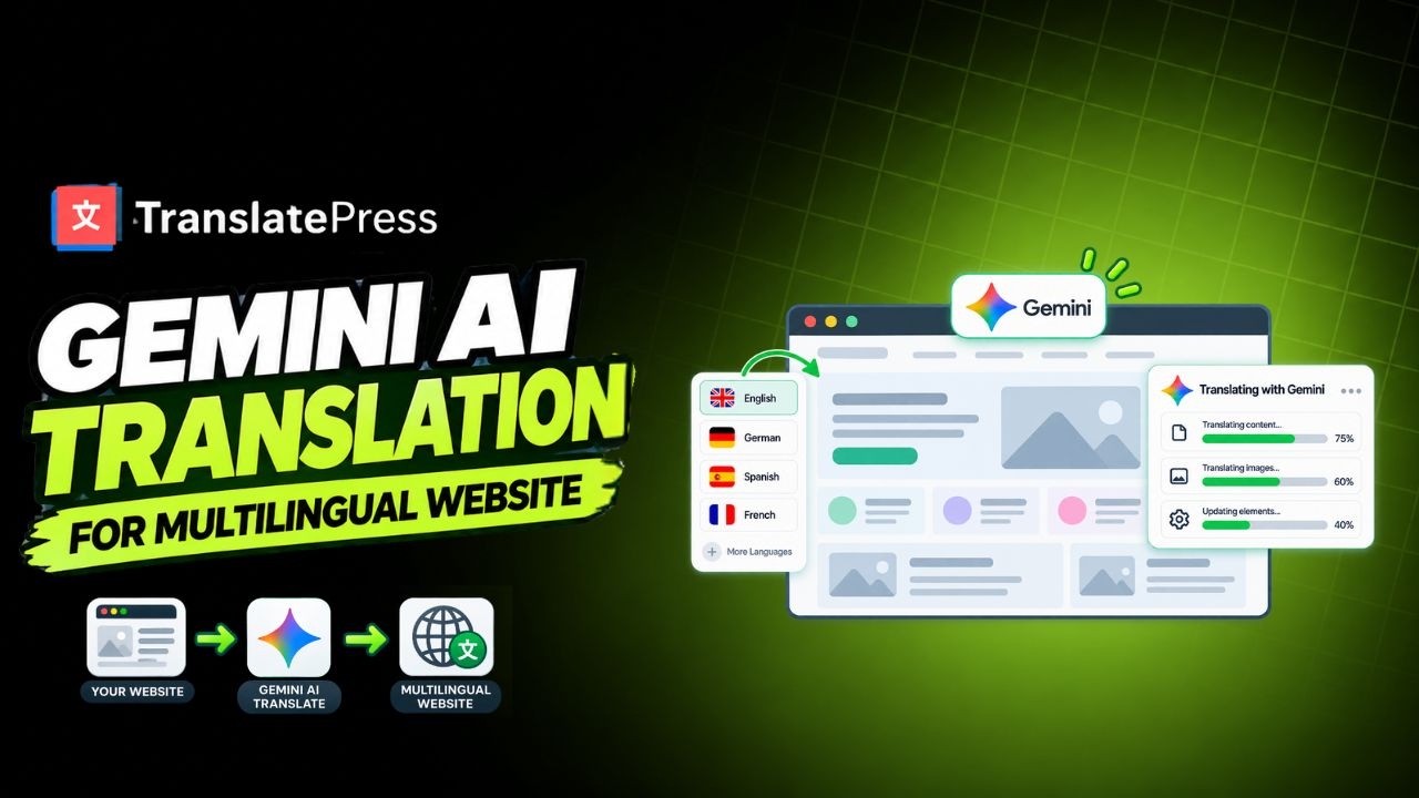 Auto Translate Pages with Gemini AI Translation (TranslatePress)