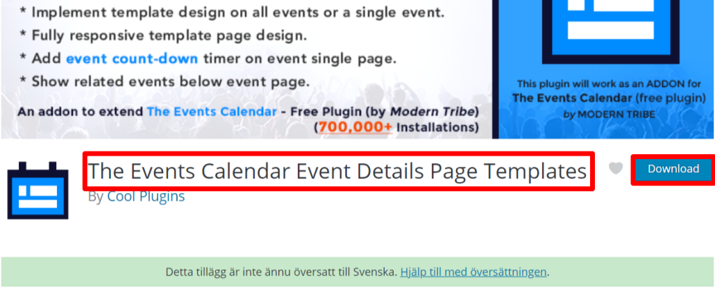 Installation The Events Calendar Event Details Page Templates Cool