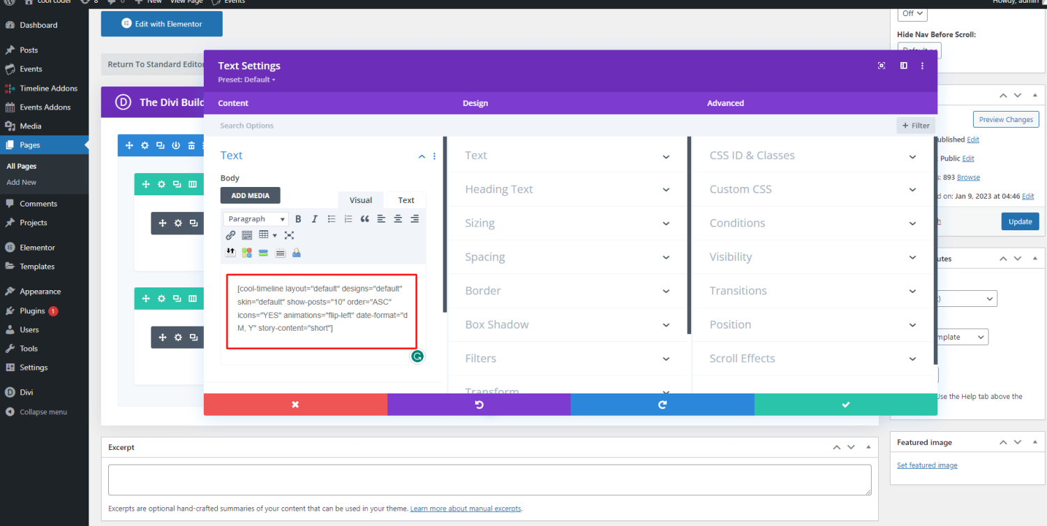 Create Timeline Using The Divi Builder - Cool Timeline Pro - Cool ...