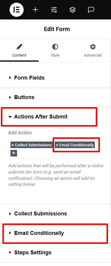 email conditionally