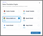 chrome AI traducir