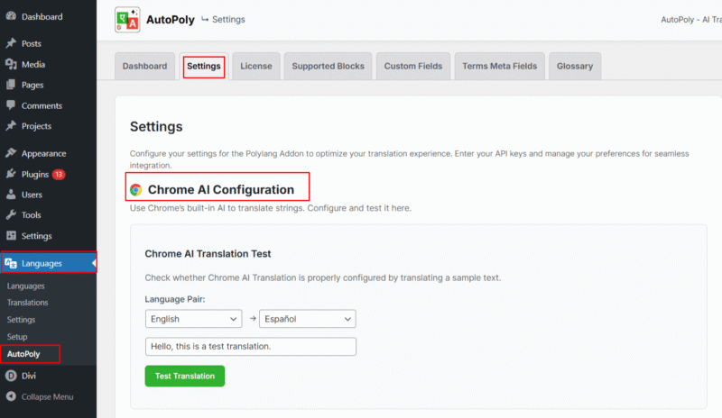 chrome ai configuration