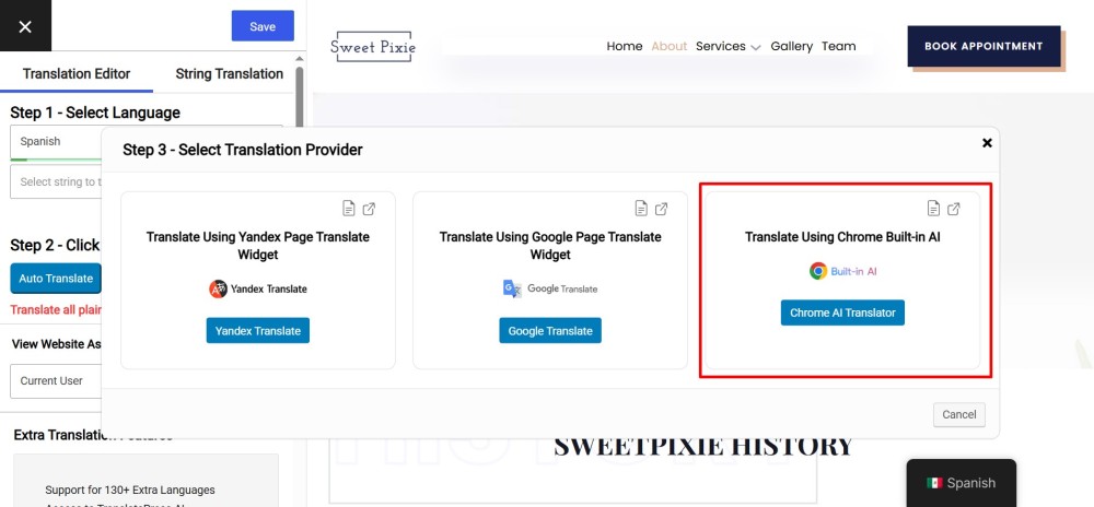 chrome ai translator