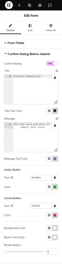 confirm dialog box customization