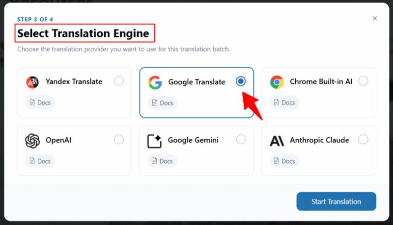 widget de tradução do google