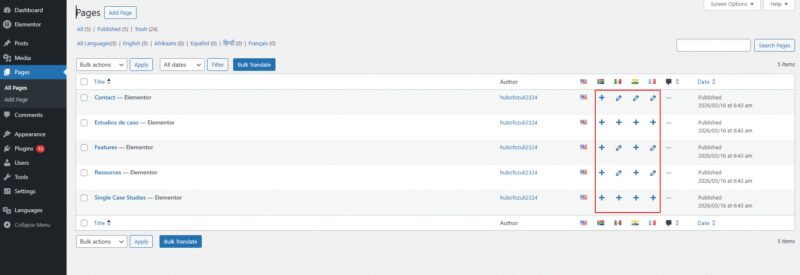 languages for translation