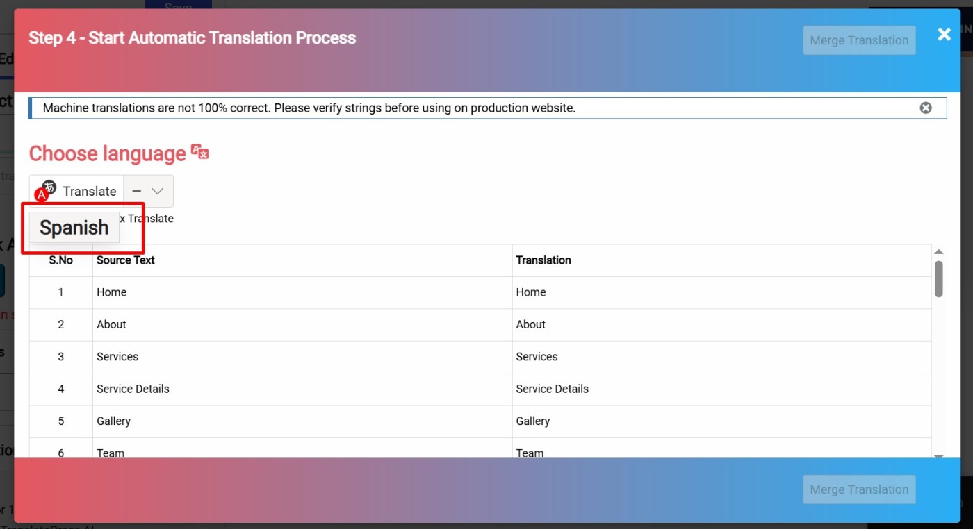 merge translation