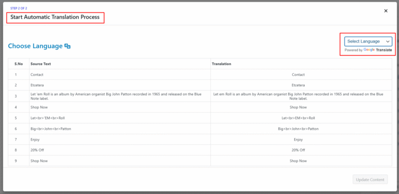 selecciona el idioma