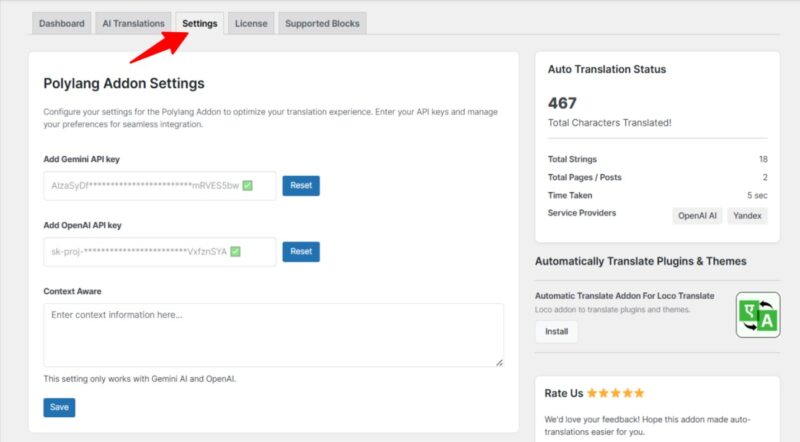 add api key