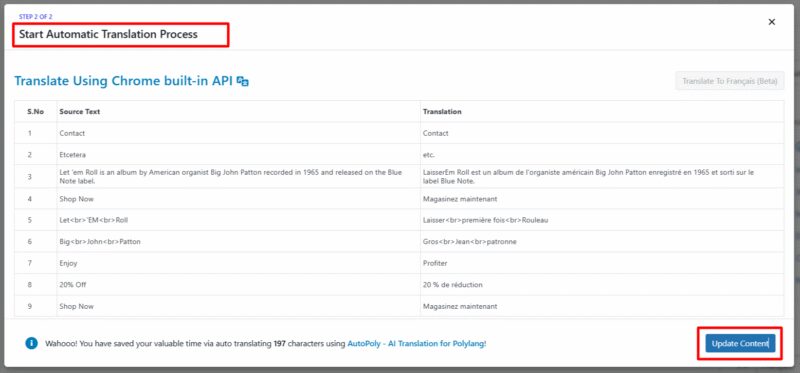 actualizar contenido chrome ai