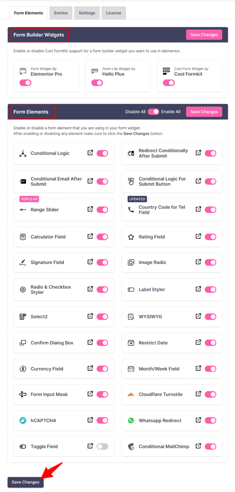form builder widgets