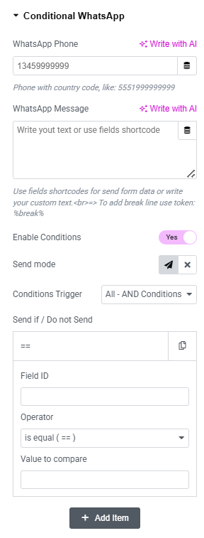 whatsapp redirection conditions