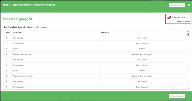 retranslate elementor page