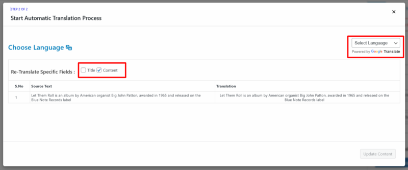 retranslate gutenberg page