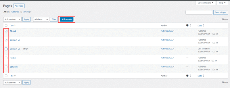 click ai translate button