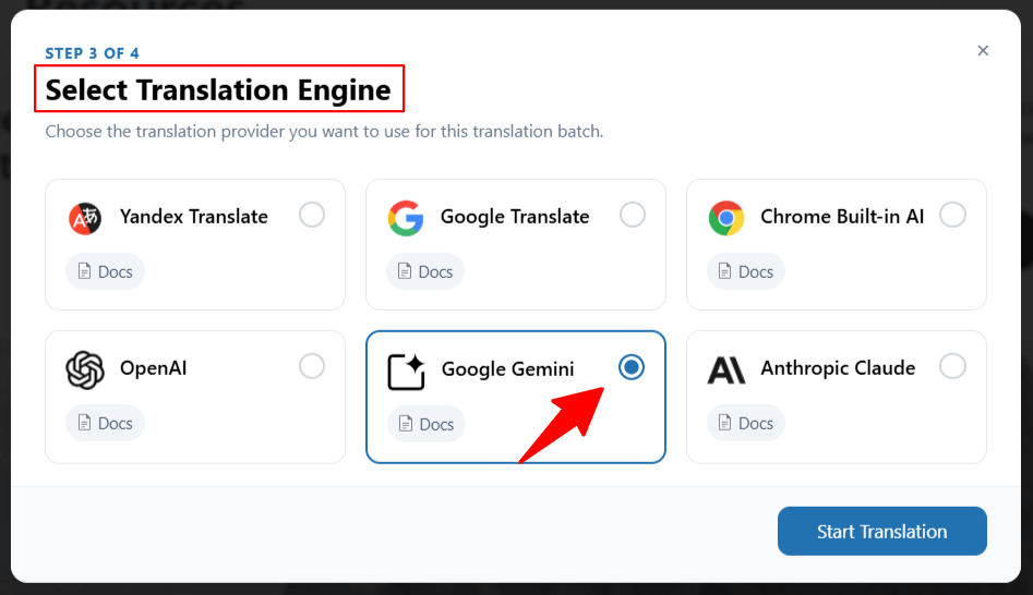 gemini ai translatepress