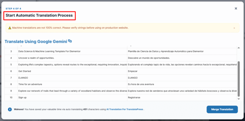 gemini ai translation