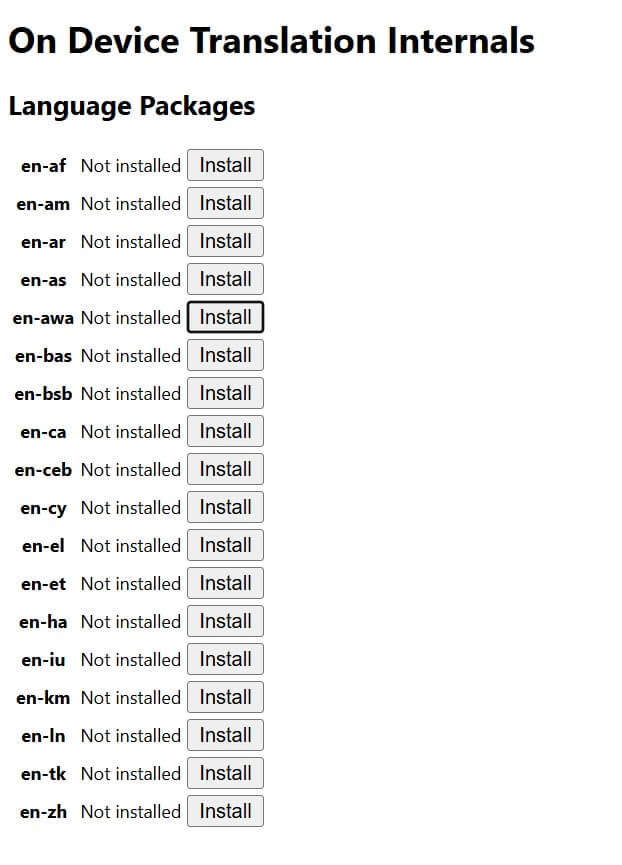 edge on device internal translation